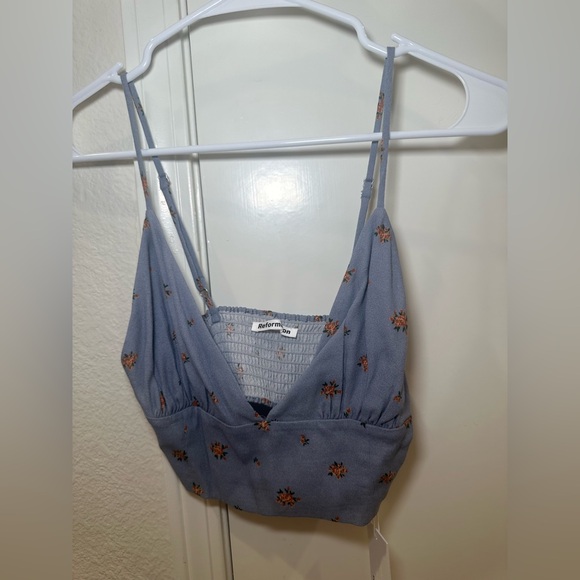 NWT Reformation Catania Bralette Top in Blue Size 2 - Picture 3 of 8
